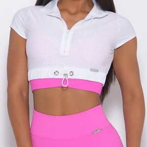 Bombshell Sportswear Glow Up Top - S / White / Light Weight × 1